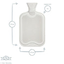 Hot Water Bottle With Plush Grey Cover