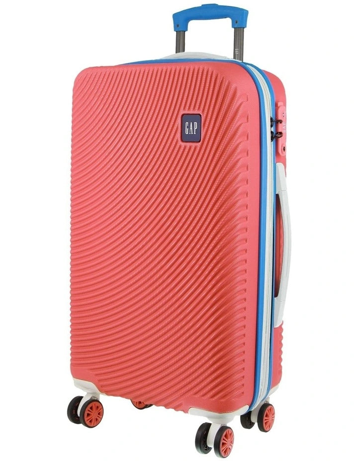 GAP 4 Wheel Hardcase Suitcases Set of 3 - Coral - Expandable