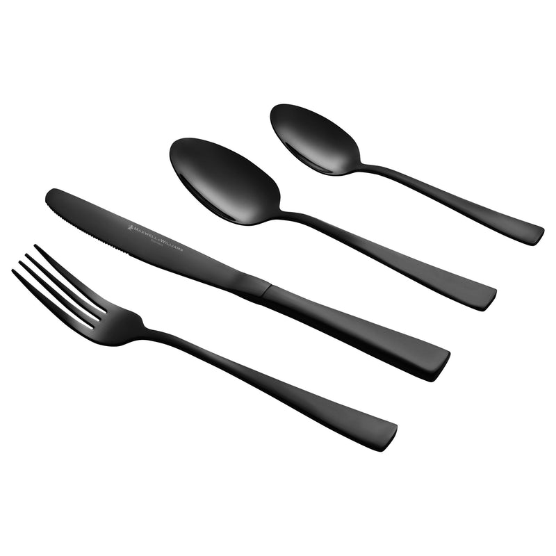 Maxwell & Williams Arden Cutlery Set 16pc - Black - Gift Boxed