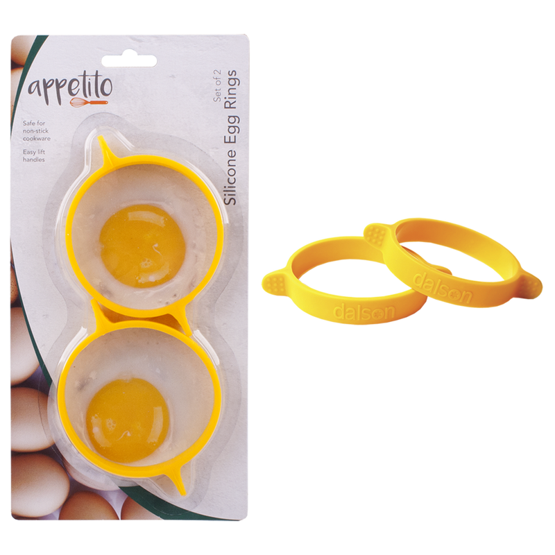 Appetito Pansafe Silicone Egg Rings Set of 2 - Yellow