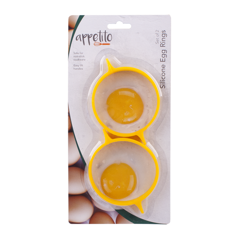 Appetito Pansafe Silicone Egg Rings Set of 2 - Yellow