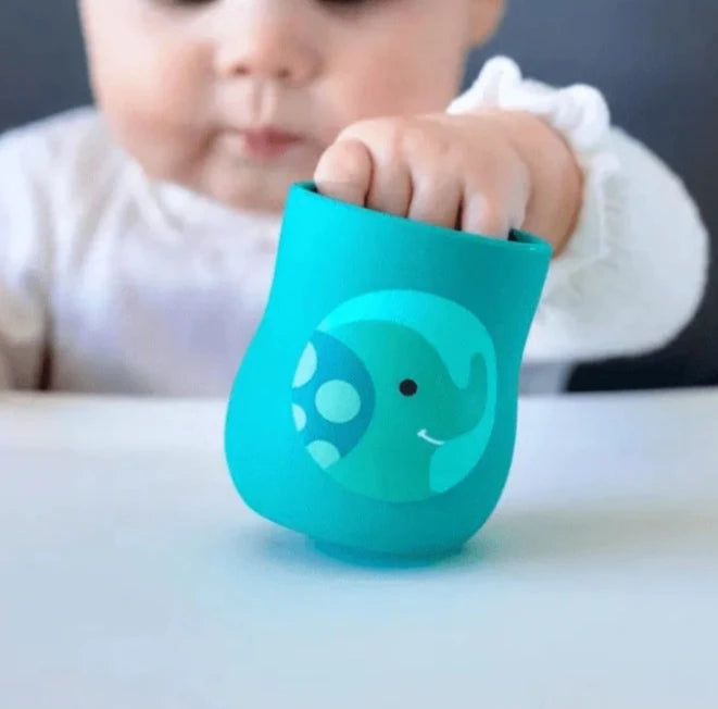 Marcus & Marcus Silicone Baby Training Cup - Ollie The Elephant - Green