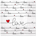 Paw Lunch Napkins - Pack of 20 - Love Connection - 33x33cm