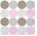 Paw Lunch Napkins - Pack of 20 - Dotsy Dots Rosa - 33x33cm