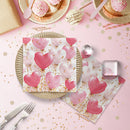 Paw Napkins - Pack of 20 - Heart Balloons Rose - 33x33cm