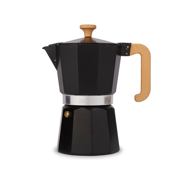 La Cafetière Venice Aluminium Espresso Maker - 6 Cup/290ml - Black
