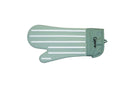 Cuisena Silicone Fabric Oven Glove - Green Stripe