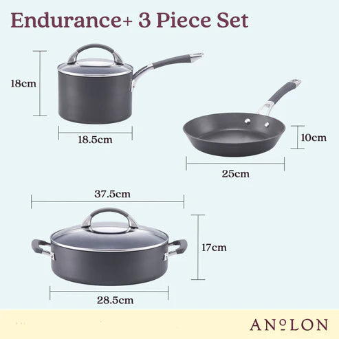 Anolon Endurance Nonstick Cookware - 3 Piece Set