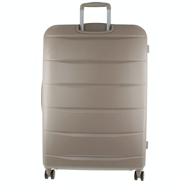 Pierre Cardin Hard Shell 4 Wheel Suitcase - Cabin - Latte - Expandable