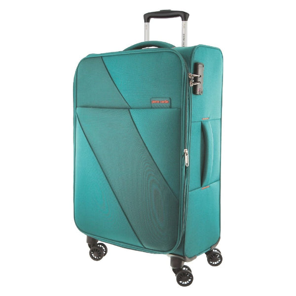 Pierre Cardin Soft Shell 4 Wheel Suitcase - Cabin - Turquoise/Aqua
