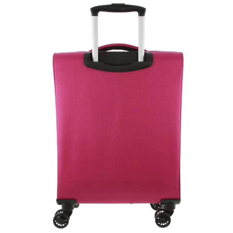 Pierre Cardin Soft Shell 4 Wheel Suitcase - Large - Pink - Expandable