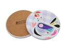 Maxwell & Williams Pete Cromer Barn Friends Ceramic Round Coaster 10cm - Purple Chook