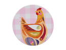 Maxwell & Williams Pete Cromer Barn Friends Ceramic Round Coaster 10cm - Pink Chook