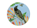 Maxwell & Williams Eloise Short Lyric Ceramic Round Coaster 10cm - Regent Honeyeater