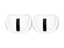Maxwell & Williams Blend Noir Double Wall Glass Mugs 270ml - Set of 2