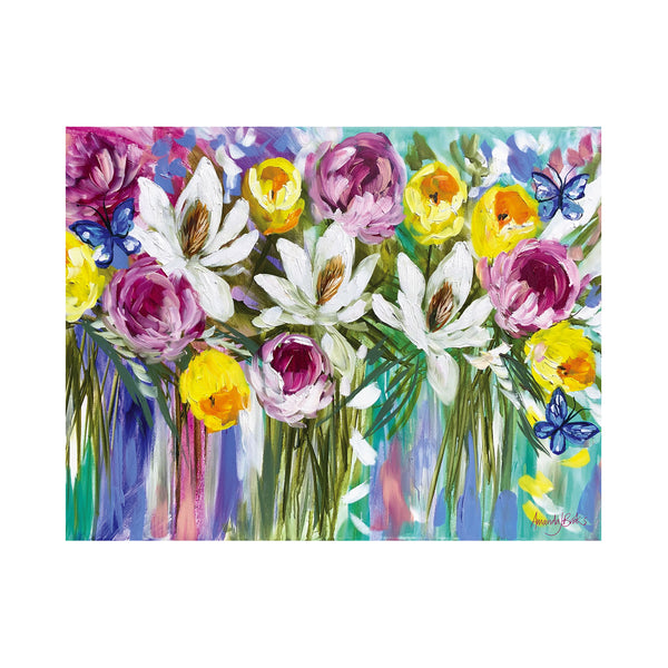 Amanda Brooks Lilli Rock Spring Bouquet & Butterfly's Glass Surface Protector - 40x30cm