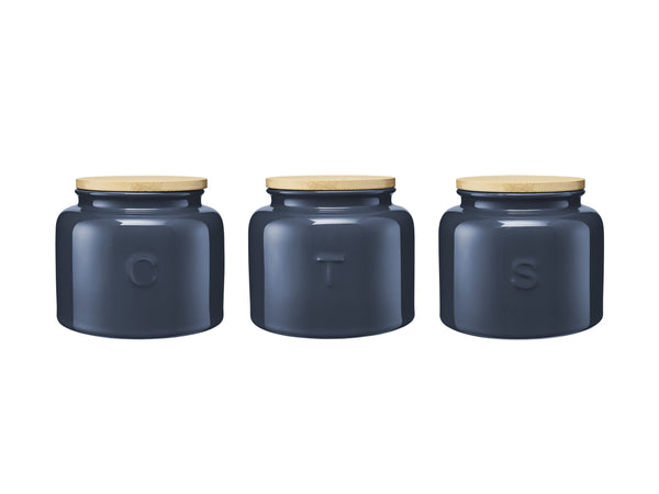 Maxwell & Williams Indulgence Canisters 600ml - Set of 3 - Blue