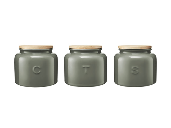 Maxwell & Williams Indulgence Canisters 600ml - Set of 3 - Sage