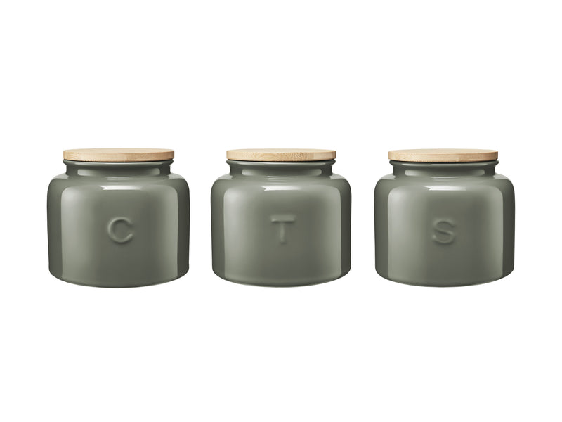 Maxwell & Williams Indulgence Canisters 600ml - Set of 3 - Sage