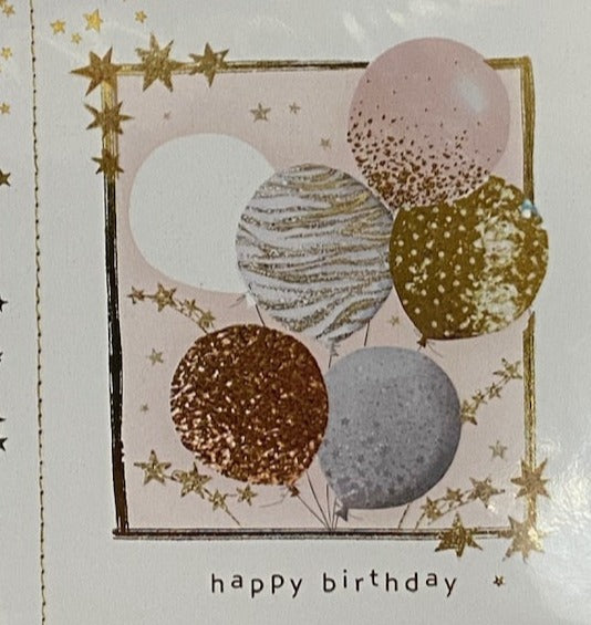 Happy Birthday - Balloons - Notecard - 10x10cm