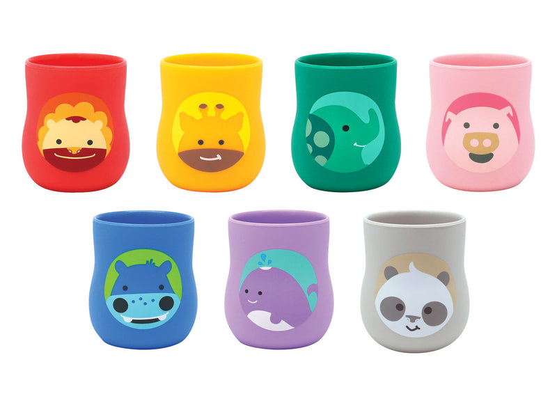 Marcus & Marcus Silicone Baby Training Cup - Lucas The Hippo - Blue