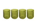 Casa Domani Caterina Double Old Fashion Glasses - Set of 4 - Green