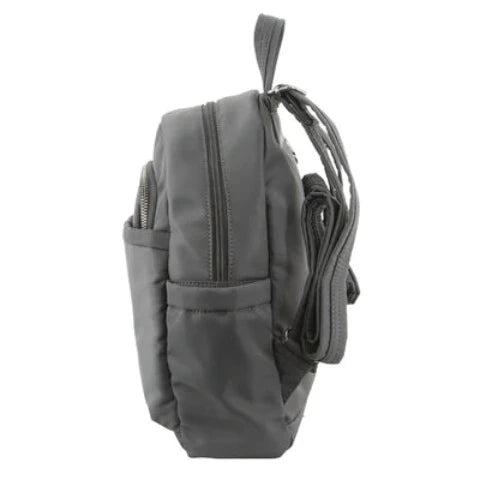 Pierre Cardin Nylon Anti - Theft Backpack - Grey