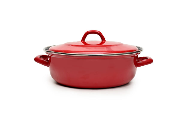Classica Heavy Gauge Casserole with Lid Red - 26cm