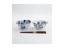Tokyo Design Studio Kawaii Cat Neko Bowl 2pc With Chopsticks - White Cat - Gift Boxed - Made In Japan