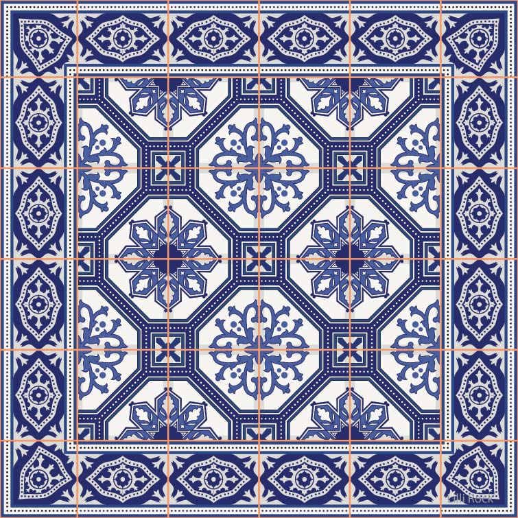 Lilli Rock Moroccan Azulejo Trivet - 20x20cm