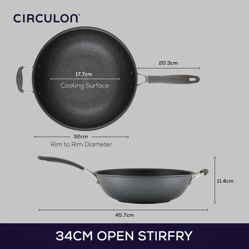 Circulon ScratchDefense A1 Nonstick Induction Nonstick Induction Open Stirfry - 34cm