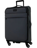 Pierre Cardin Soft Water-Repellent Spinner Suitcase - Cabin - Charcoal