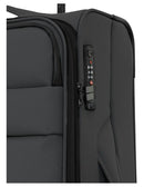 Pierre Cardin Soft Water-Repellent Spinner Suitcase - Cabin - Charcoal