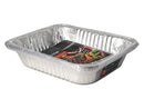 Top Chef Foil BBQ Trays with Clear Lids - Set of 3 - 32x26x6cm