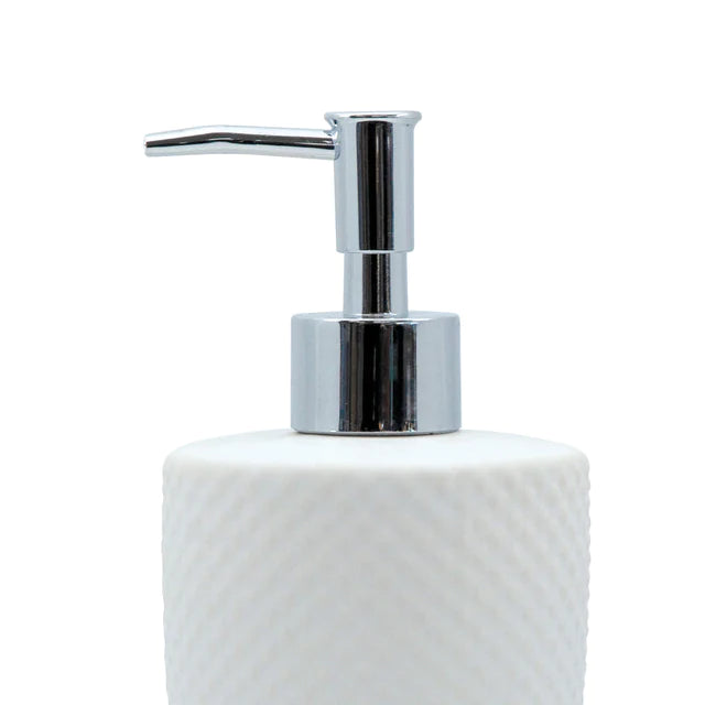 S&P Emboss White Soap Dispenser - 8x18cm