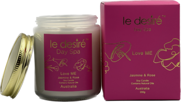 Le Desire Day Spa Candle Jasmine & Rose - 200g
