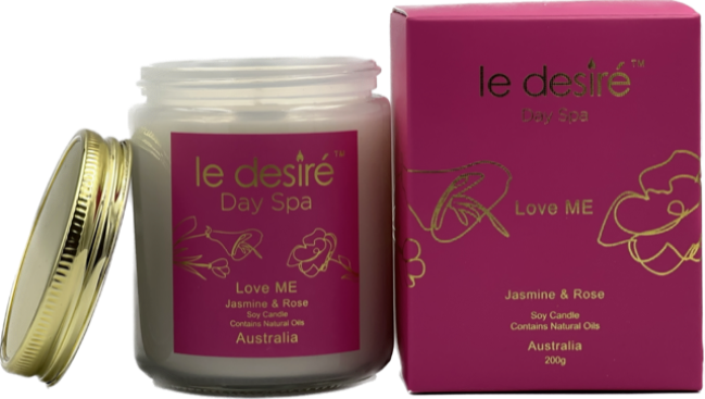 Le Desire Day Spa Candle Jasmine & Rose - 200g
