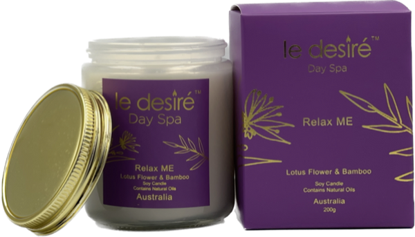 Le Desire Day Spa Candle Lotus Flower & Bamboo - 200g