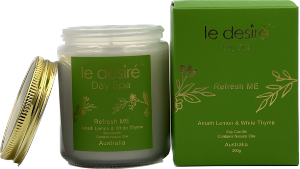 Le Desire Day Spa Candle Amalfi Lemon & White Thyme - 200g