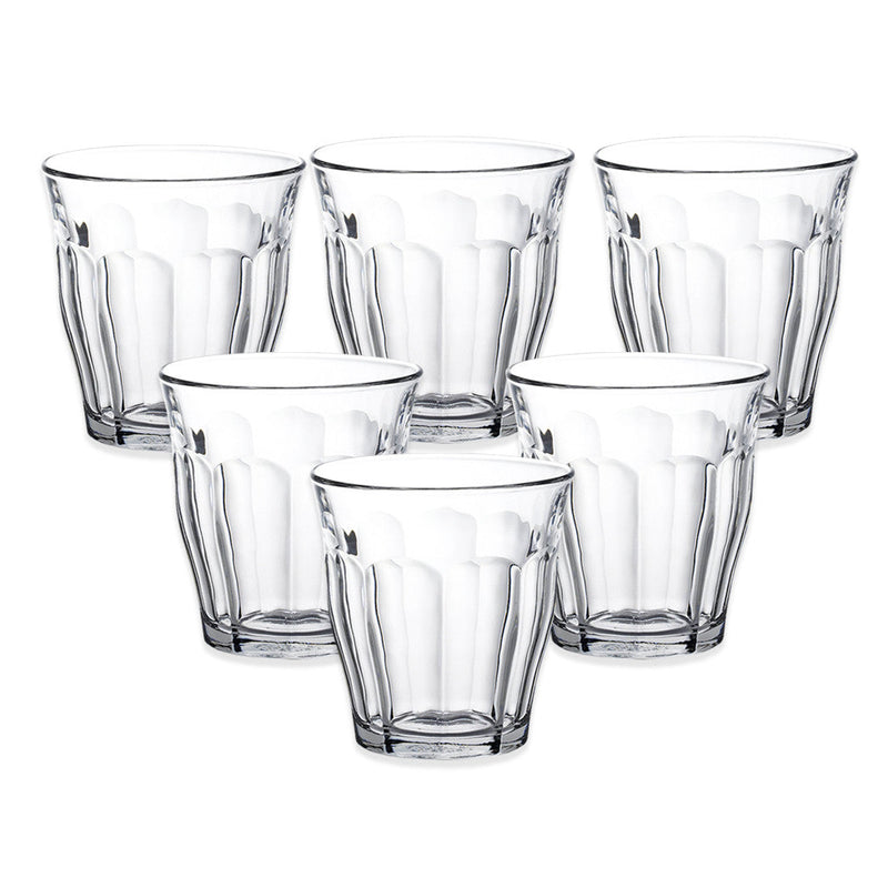 Duralex Picardie Clear Tumblers - Flared - 250ml - Set of 6 (Made in France)