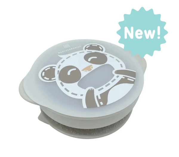 Marcus & Marcus Suction Bowl With Lid - Panda