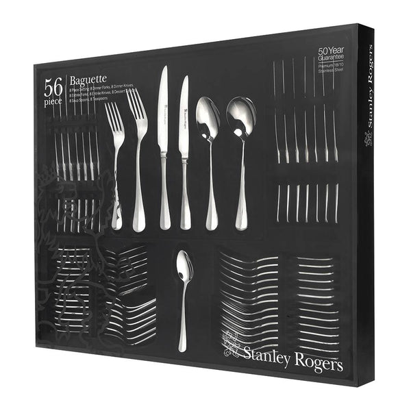 Stanley Rogers Baguette Cutlery Set - 56pc