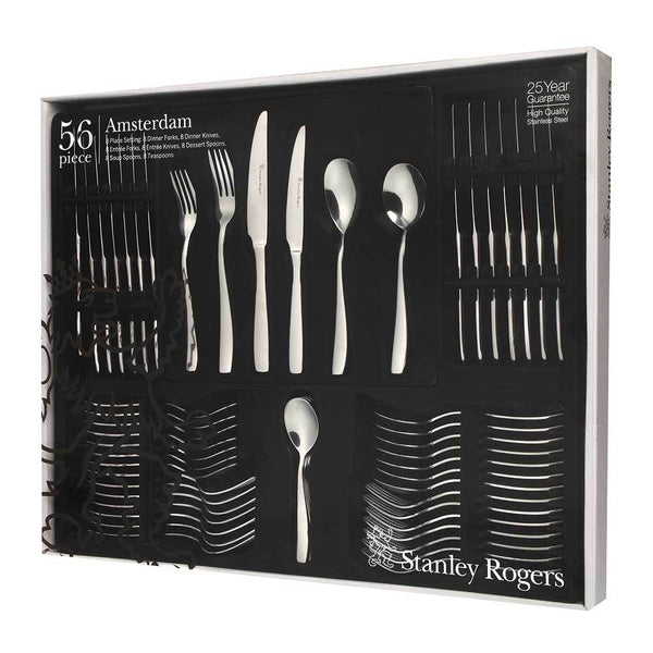 Stanley Rogers Amsterdam Cutlery Set - 56pc