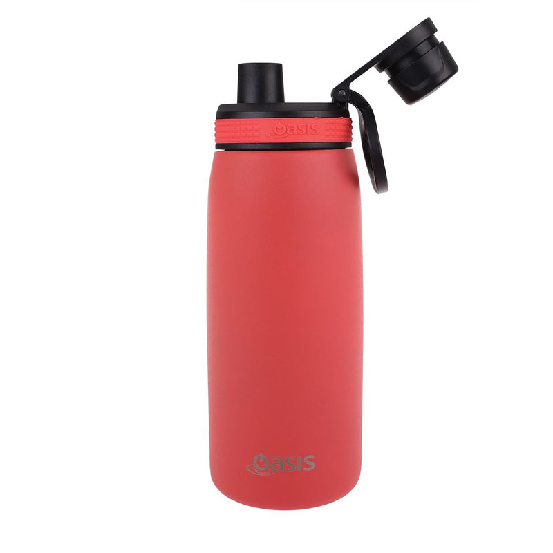 Oasis Stainless Steel Double Wall Insulated Sports Bottle Screw Cap 780ml - Coral