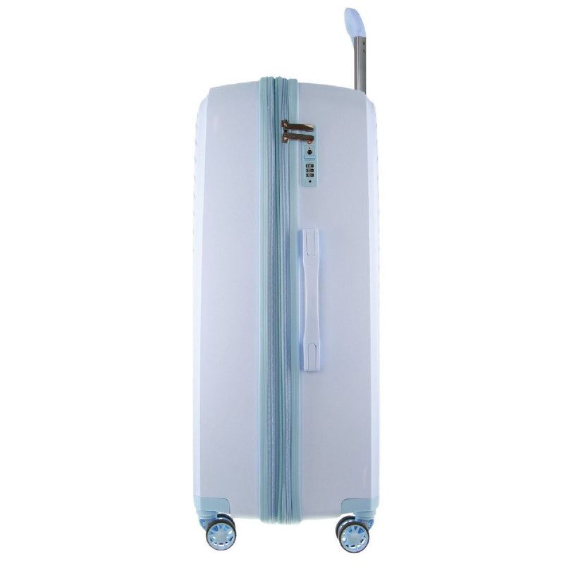 Pierre Cardin Hard Shell 4 Wheel Suitcase - Medium - Blue