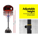 2.1M Adjustable Portable Basketball Rim Black