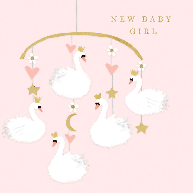 New Baby Girl - Card 15.5x15.5cm