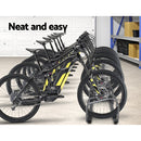 1 – 6 Bike Floor Parking Rack Instant Cycling Portable Racks Silver