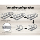 1 – 6 Bike Floor Parking Rack Instant Cycling Portable Racks Silver