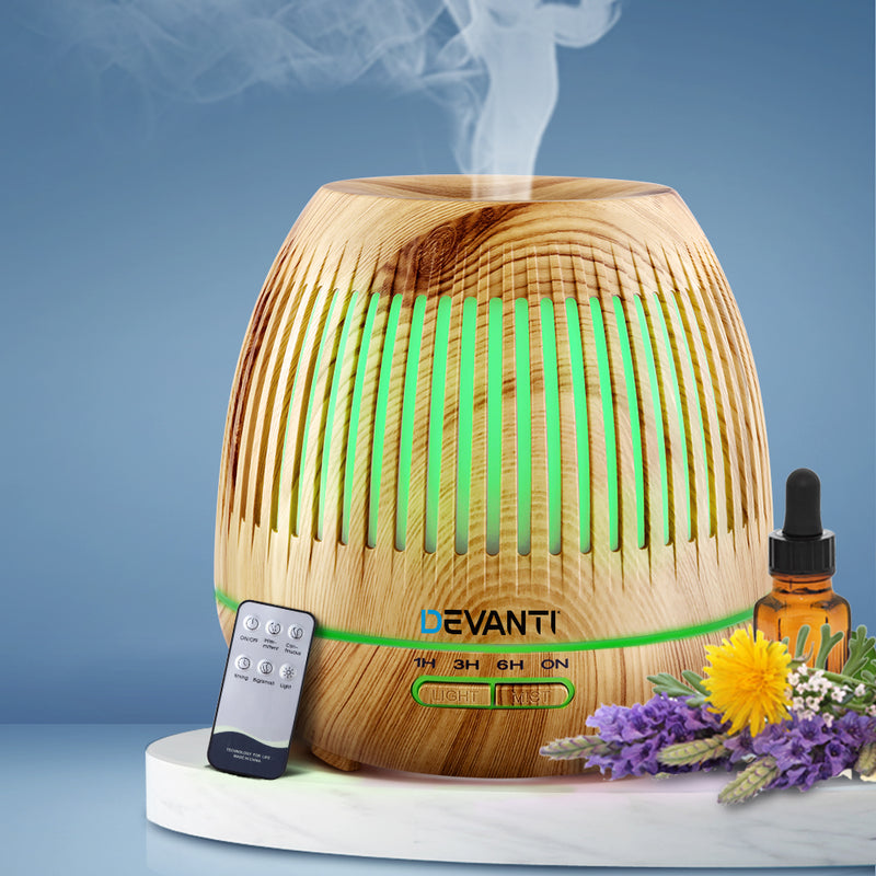 Aromatherapy Diffuser Aroma Essential Oils Air Humidifier LED Light 400ml
